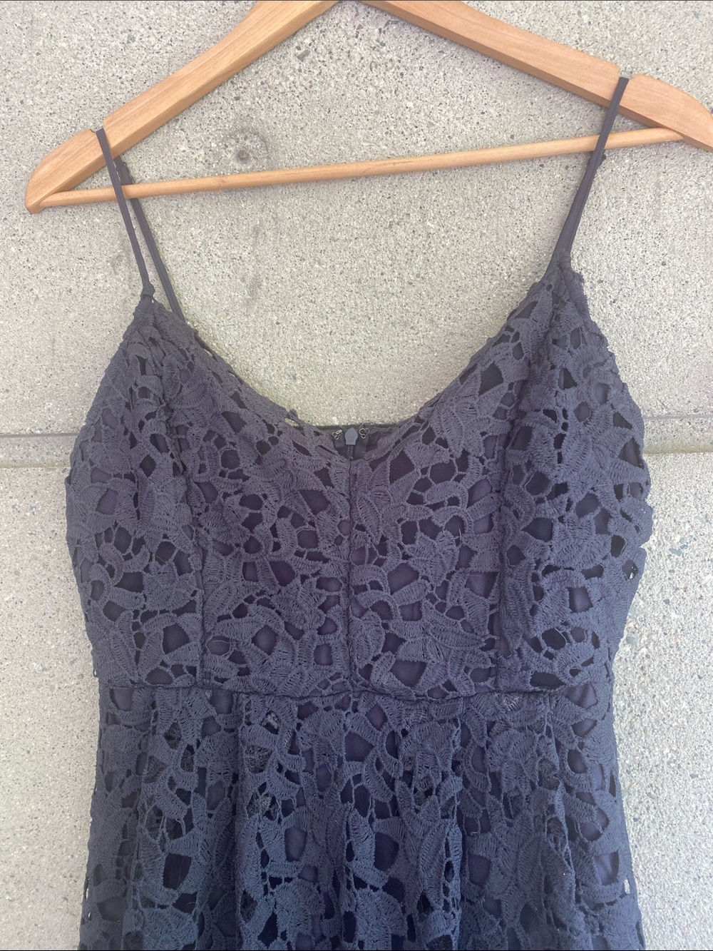 ASTR Navy Lace Midi Dress - Picture 4 of 12
